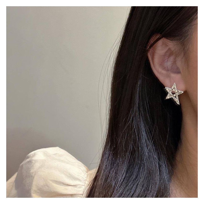 925 Silver Silver Plate Geometric Earrings