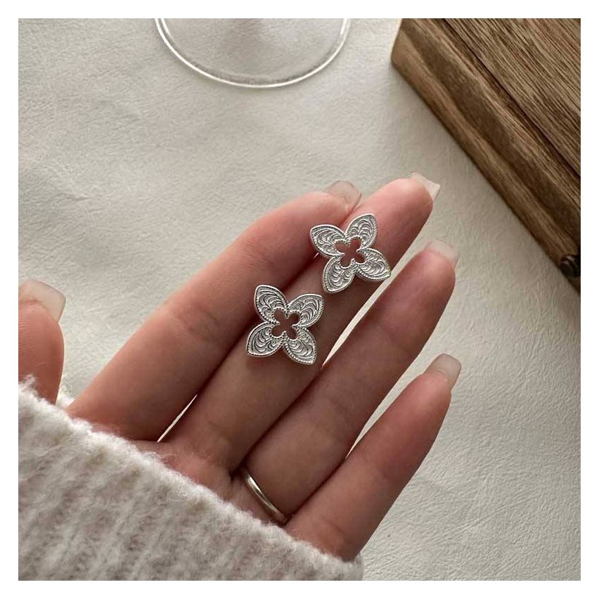 925 Silver Silver Plate Geometric Earrings