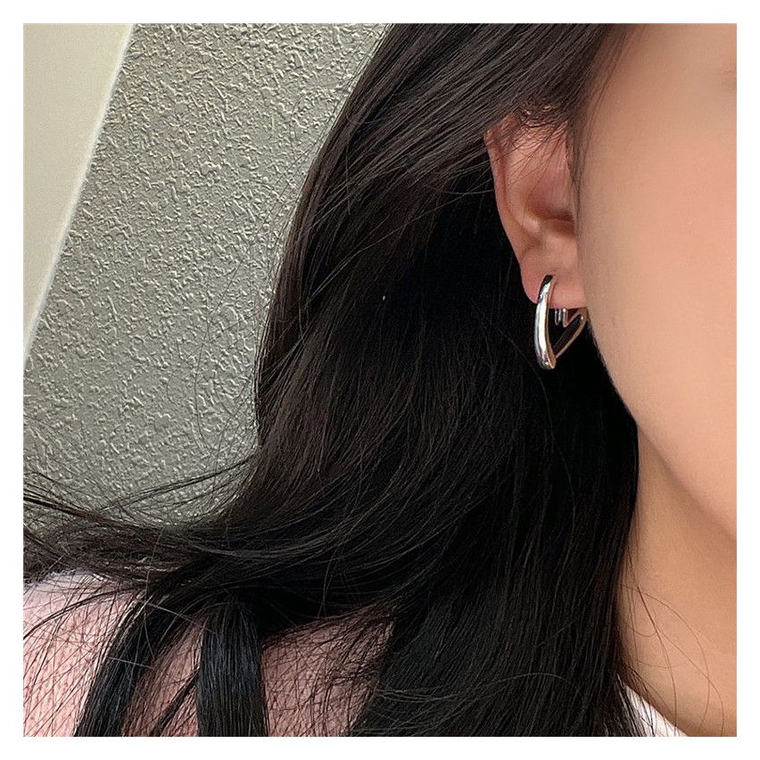 BOHEMIAN Silver Plate 925 Silver Hoop Earrings