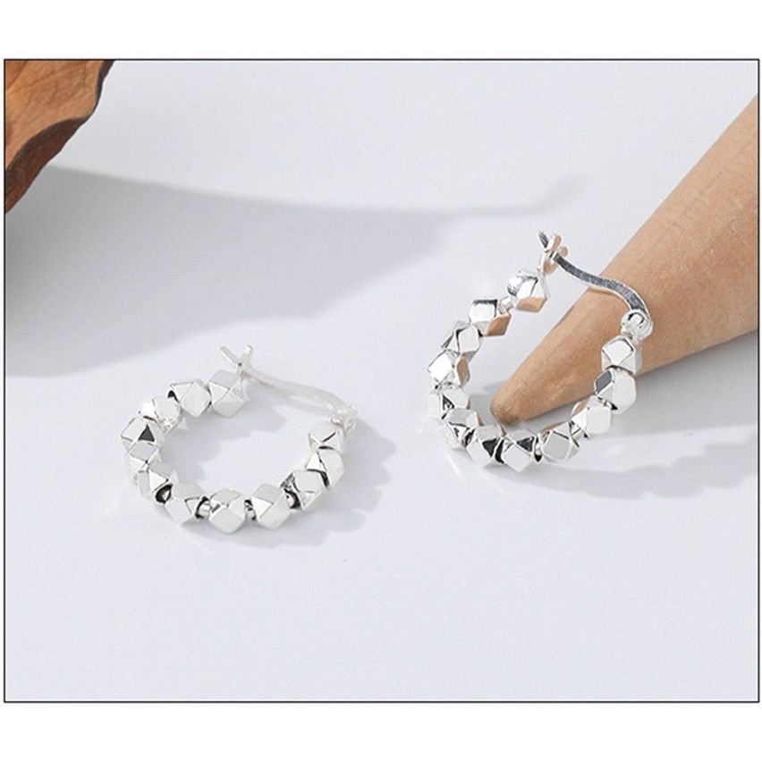 ESSENTIAL Silver Plate 925 Silver Hoop Earrings