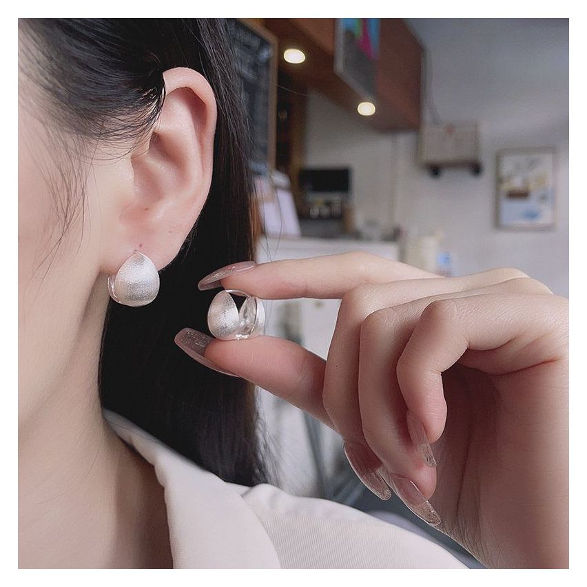 925 Silver Silver Plate Hoop Earrings