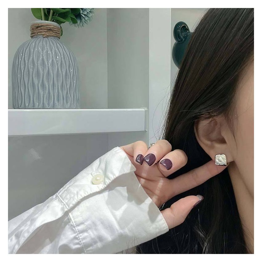 925 Silver Silver Plate Hoop Earrings 4.9g 10x10mm