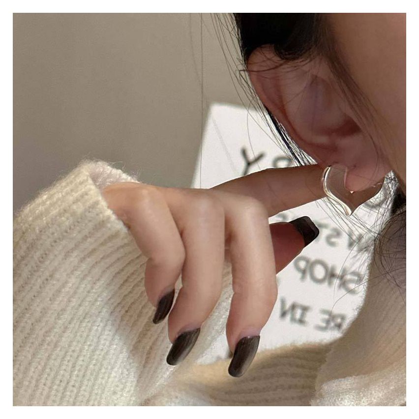 925 Silver Silver Plate Hoop Earrings