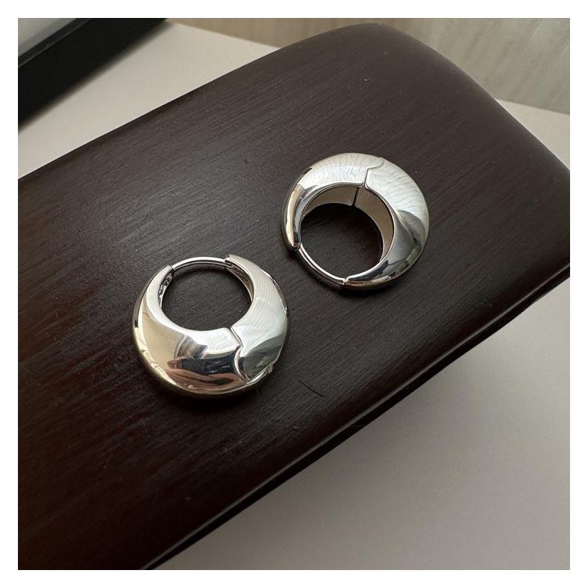 925 Silver Silver Plate Hoop Earrings