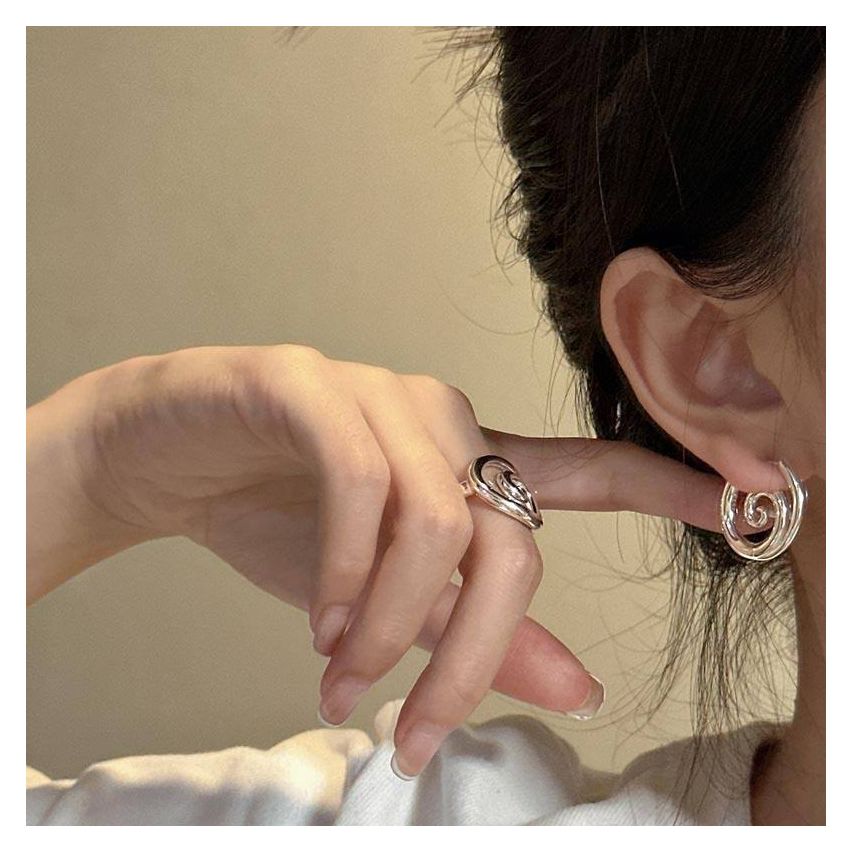 925 Silver Silver Plate Hoop Earrings