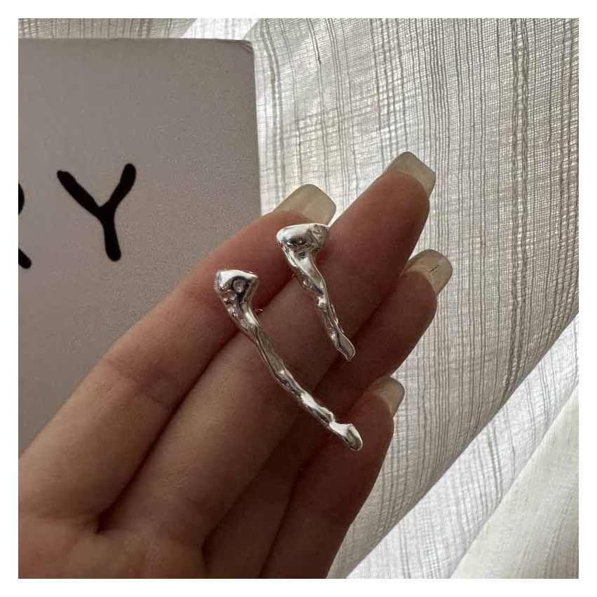 925 Silver Silver Plate Long Earrings