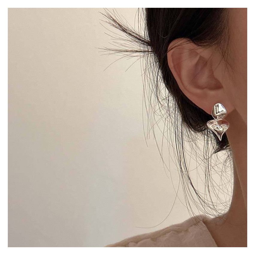 925 Silver Silver Plate Smooth Earrings