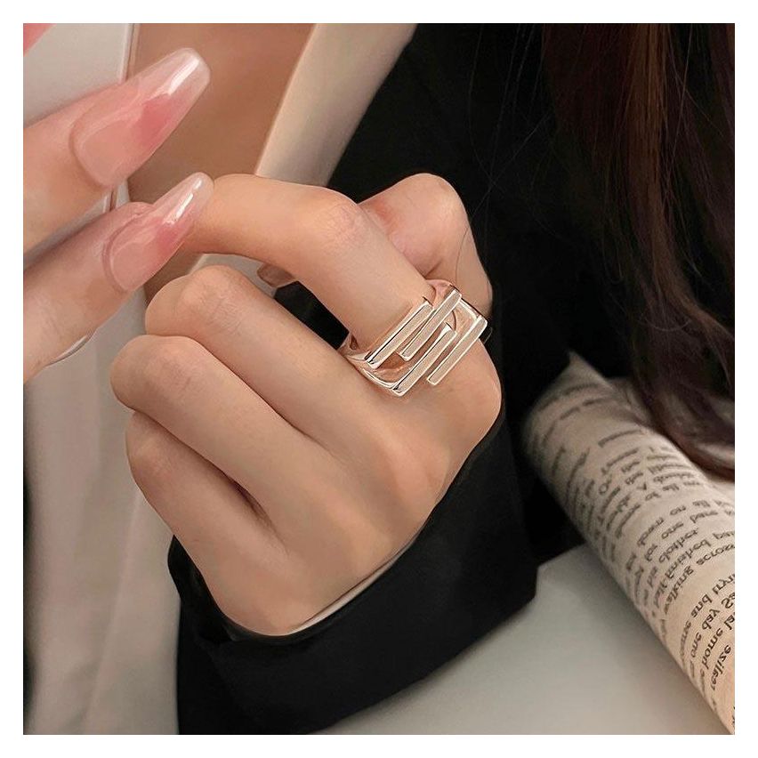 ESSENTIAL Silver Plate 925 Silver Smooth Rings