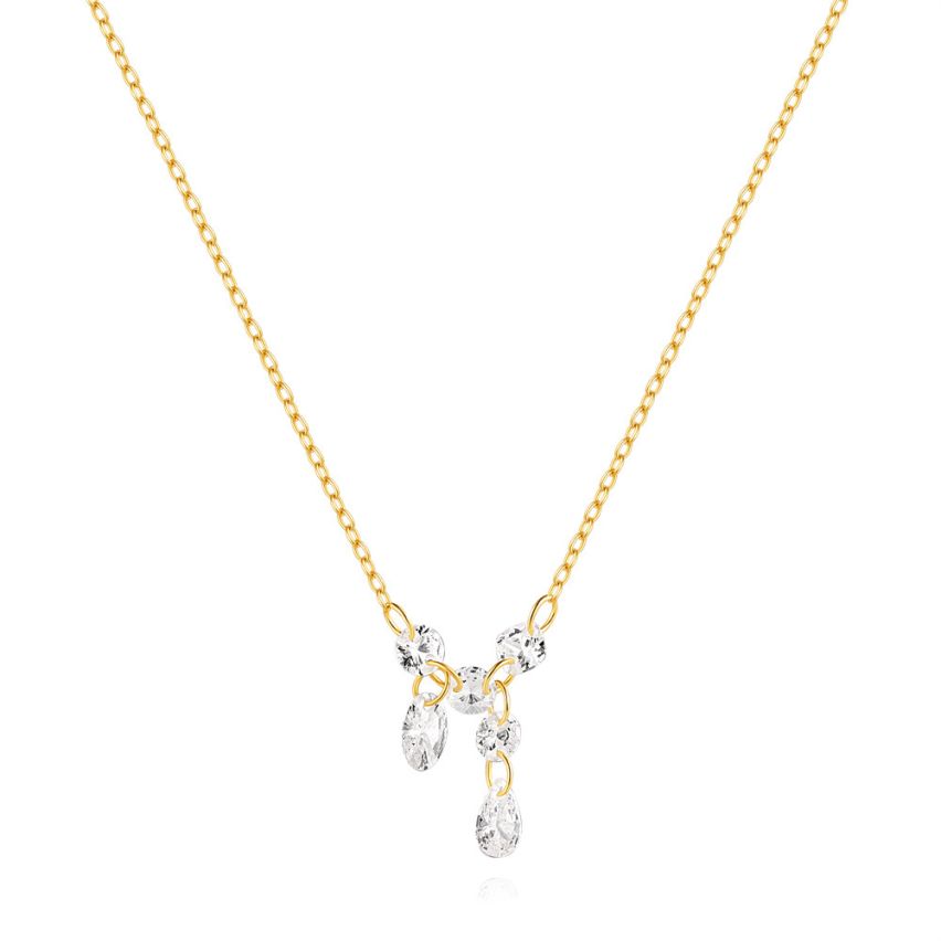 925 Silver 3 galvanization layers Zircon Minimalist Pendants 1.12g 450x4mm