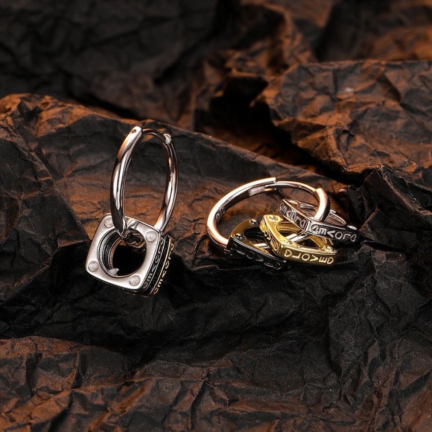 BOHEMIAN Two plating colors 925 Silver Geometric Earrings