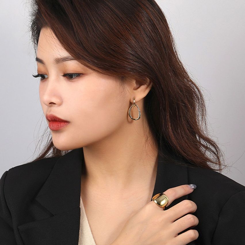 925 Silver Two plating colors Long Earrings 5.4g