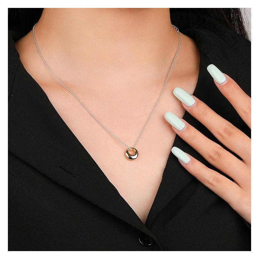 ESSENTIAL Two plating colors 925 Silver Smooth Pendants